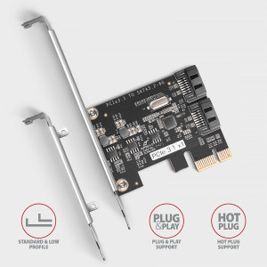 AXAGON PCES-SJ2 1x PCI-E Male - 2x SATA-III Male
