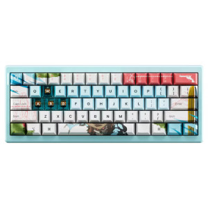 QwertyKey 61 Pro Western RGB Blue Tactil Prelubrifiat V2 Switch Mecanica