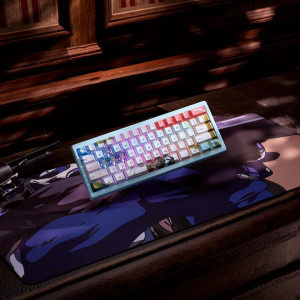 QwertyKey 61 Pro Western RGB Blue Tactil Prelubrifiat V2 Switch Mecanica