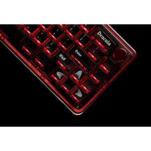 QwertyKey 65 Pro Dracula RGB Red Tactil Prelubrifiat V2 Switch Mecanica