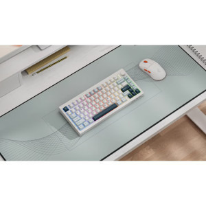 QwertyKey 75 Pro V2 RGB White Liniar Prelubrifiat V2 Switch Mecanica