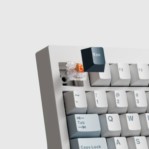 QwertyKey 75 Pro V2 RGB White Tactil Prelubrifiat V2 Switch Mecanica