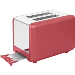 ECG Prajitor de paine Tradizione ST 2708 Corsa, 925W, Rosu/Inox