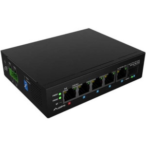 Lanberg Gigabit ILFE-4P-1GE-1S-90