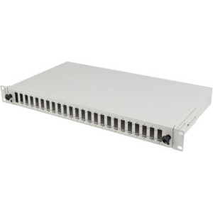 Lanberg Patch panel 19 inch 24 Porturi 1U Fiber SC Duplex/LC Quad, Gri FOP1-24SD-LQS