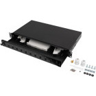 Accesoriu retea Lanberg Patch panel 19 inch 12 Porturi 1U Fiber SC Simplex/LC Duplex, Negru FOP1-12SS-LDB