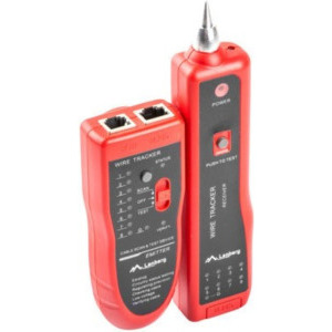 Lanberg Tester retea RJ45/RJ12/RJ11, coaxial cu tracker si identificator, Negru/Rosu NT-0501