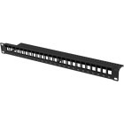 Accesoriu retea Lanberg Patch panel 19 inch 24 Porturi 1U Blank, Black PPKS-1024-B