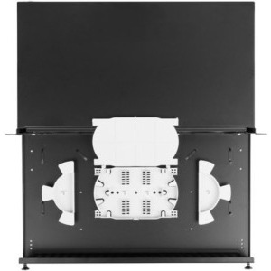 Lanberg Patch panel 19 inch 24 Porturi 1U Fiber SC Simplex/LC Duplex, Negru FOP1-24SS-LDB