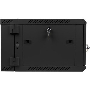Lanberg WF02-6606-10B 6U, Wall mount, 600 x 600, Glass door, Black