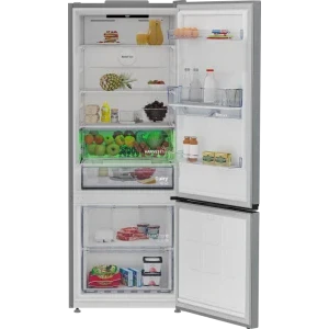 Beko B3RCNE534HDXB, 490 L, Clasa E, No Frost, HarvestFresh, AeroFlow, Dozator apa, Control electronic, 187 cm, Metal Look