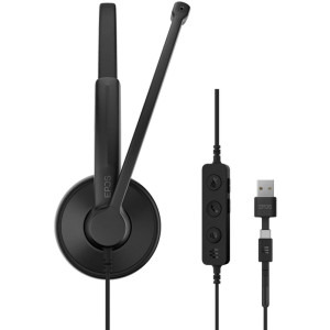Epos On-Ear, Impact 100 MS Stereo USB-C+A Black