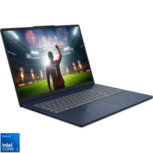 Lenovo 16'' IdeaPad Slim 3 16IWC11, WUXGA OLED, Procesor Intel® Core™ 5 315 (6M Cache, up to 4.40 GHz), 16GB DDR5, 512GB SSD, Intel Graphics, No OS, Cosmic Blue