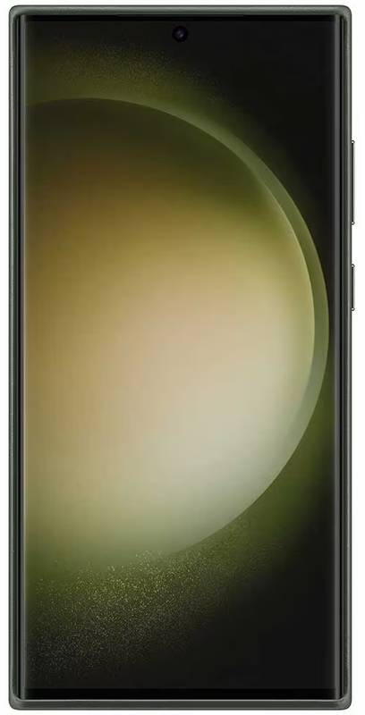Samsung Capac protectie spate Leather Green pentru Galaxy S23 Ultra (S918)