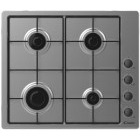 Plita incorporabila Candy CHW6LBX, Gaz, 4 arzatoare, Aprindere electrica, Sistem de siguranta, 60 cm, Inox