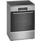 Aragaz Bosch HLS59D351, Electric, 4 zone de gatit, EcoClean Direct, AutoPilot 10, 3D HotAir, Autocuratare hidrolitica, Timer, Grill, Clasa A, 60 cm, Inox