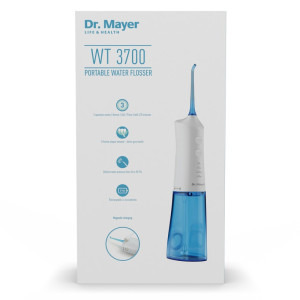 Dr. Mayer Irigator oral WT3700, tehnologie Multi Pulse, 1700 pulsatii/min, 170 ml, 3 trepte presiune, 2 capete, Alb/Albastru