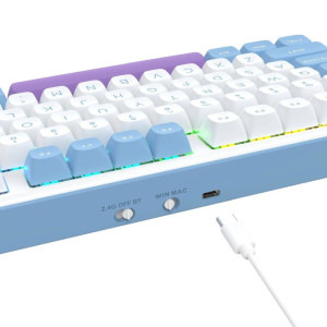 Redragon Star Blade Pro RGB TKL Alb-Mov Switch -uri liniare Mint Mambo Mecanica