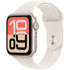 SmartWatch Apple Watch SE 3 (2025), GPS, 40mm Aluminium Starlight cu Starlight Sport Band - S/M