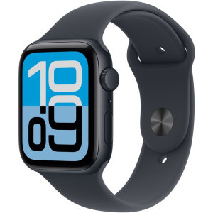 Apple Watch SE 3 (2025), GPS, 40mm Aluminium Midnight cu Midnight Sport Band - M/L
