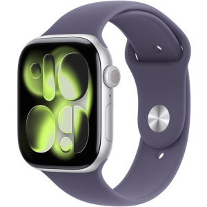 SmartWatch Apple Watch Series 11, GPS, 46mm Carcasa Aluminium Silver, Purple Fog Sport Band - S/M