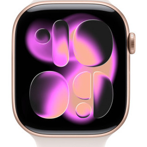 Apple Watch Series 11, Cellular, GPS, 42mm Aluminium Rose Gold, Light Blush Sport Band - M/L