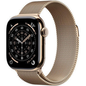 SmartWatch Apple Watch Series 11, Cellular, GPS, 46mm Carcasa Gold Titanium, Gold Milanese Loop - M/L