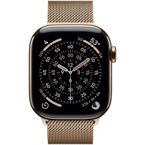 Apple Watch Series 11, Cellular, GPS, 46mm Carcasa Gold Titanium, Gold Milanese Loop - M/L