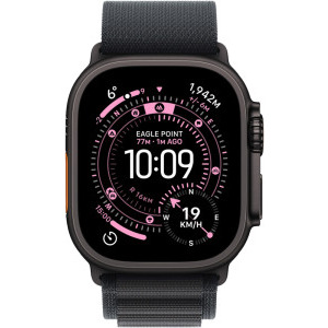 Apple Watch Ultra 3, Cellular, 49mm Carcasa Titanium Black, Black Alpine Loop - Small