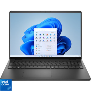 Laptop DELL 16 DC16250, FHD+, Procesor Intel® Core™ 7 150U (12M Cache, up to 5.40 GHz), 16GB DDR5, 1TB SSD, Intel Graphics, Win 11 Pro, Carbon Black, 3Yr ProSupport