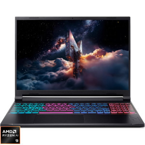 Laptop Acer Gaming 16 Nitro V 16S AI ANV16S-61, WQXGA IPS 180Hz, Procesor AMD Ryzen™ AI 9 365 (24M Cache, up to 5.0 GHz), 32GB DDR5, 1TB SSD, GeForce RTX 5070 8GB, No OS, Black