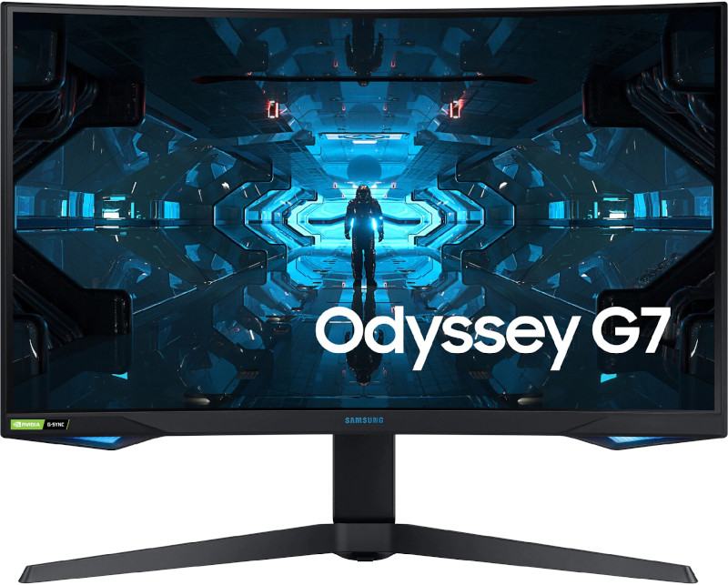 Monitor LED Samsung Gaming Odyssey G7 LC27G75TQSRXEN Curbat 27 inch 1 ms Negru HDR G-Sync & FreeSync Premium Pro 240 Hz
