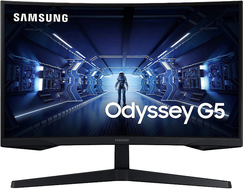 Monitor LED Samsung Gaming Odyssey G5 LC32G55TQWRXEN Curbat 32 inch 1 ms Negru HDR FreeSync Premium 144 Hz
