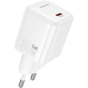 Borofone BN35, 1x USB-C, Quick Charge 30 W, White