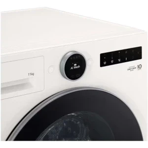 LG F4X7011TWS, 11 kg, 1400 RPM, Clasa A, Inverter Direct Drive, AI DD, TurboWash 360, Smart Pairing, ThinQ, Alb
