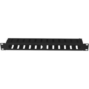Lanberg AK-1704-B 1U, Cable management, 19", Metal, Black