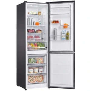 Daewoo Combina frigorifica DNF-344ESX, 344 L, Clasa E, No Frost, Control electronic, 195 cm, Inox
