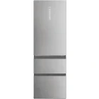 Combina frigorifica Haier HTW5618DNMG, 360 L, Clasa D, Total No Frost, Air Surround Fresher Tech, Humidity Zone, MyZone, hOn, Control electronic, 185 cm, Argintiu