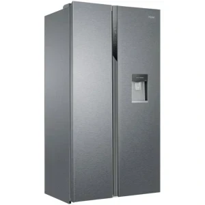 Haier HSR3918EWPG, 528 L, Clasa E, Total No Frost, Multi Air Flow, Dozator de apa, Control electronic, 177 cm, Argintiu