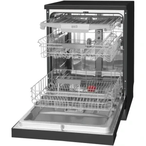 Amica DFM66C8EOiBD, 14 seturi, 7 programe, Clasa C, OpenDry, AquaStop, 60 cm, Negru