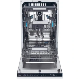 Haier XI1C1TB4LPCFB, Slim, 11 seturi, 8 programe, Clasa C, Inverter, PowerWash, ABT, hOn, 45 cm