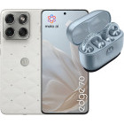 Smartphone Motorola Edge 70 Swarovski, 512 GB, 12GB RAM, Dual SIM, 5G, Tri-Camera, Pantone Cloud Dancer + Casti moto buds loop, Sound by Bose, Swarovski