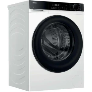 Haier HW80-BP14357TU-S, Slim, 8 kg, 1400 RPM, Clasa A, Inverter, Smart Dual Spray, hOn, Alb