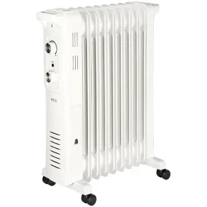 ECG Calorifer electric OR2090, 2000 W, 9 elementi, Cu ulei, 3 trepte, Termostat ajustabil, Alb