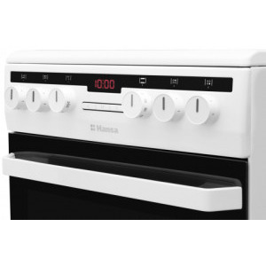 Hansa FCCW58200, Electric, 4 zone de gatit, Autocuratare hidrolitica, Grill, Clasa A, 50 cm, Alb