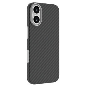 Lemontti Capac protectie spate Slim Aramid/Kevlar Magsafe 600D Black pentru iPhone 17