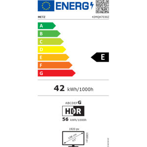 Metz Smart TV QLED 43MQH7030Z Seria MQH7030 108cm negru Full HD