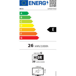 Metz Smart TV QLED 32MQH7030Z Seria MQH7030 80cm negru HD Ready