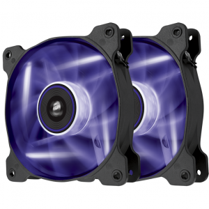 Corsair Air Series AF120 LED Purple Quiet Edition High Airflow 120mm Fan - Twin Pack