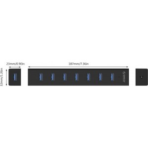 Orico H7013-U3-AD USB 3.0 Black
